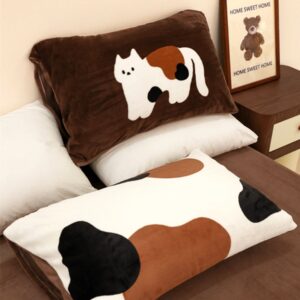 Cute Cat Print Pillowcase